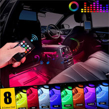 EJ's SUPER CAR Car LED Strip Light, 4pcs 36 LED Multi-Color Car Interior Lights Under Dash Lighting Waterproof Kit with Multi-Mode Change and Wireless Remote Control, Car Charger Included,DC 12V
