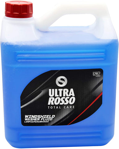 Ultra Rosso Windshield Washer Fluid - 1 Liquid Gallon Streak Free, Able to use in All Weather, No Residue