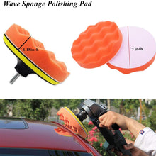 Sisha 7" Polishing Pads Set, 5Pcs Wool and Sponge Buffing Pads with M14 Adapter for Sanding, Polishing, Waxing, Sealing Glaze (Sticky Backing Pad Included)