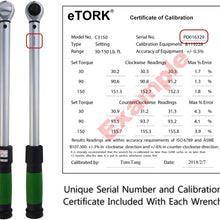 eTORK Click-Style Torque Wrench (1/2-Inch Drive) (50-250 ft.-lbs, 70-340 N.m)
