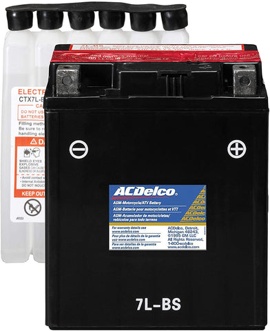 ACDelco ATX7LBS Specialty AGM Powersports JIS 7L-BS Battery