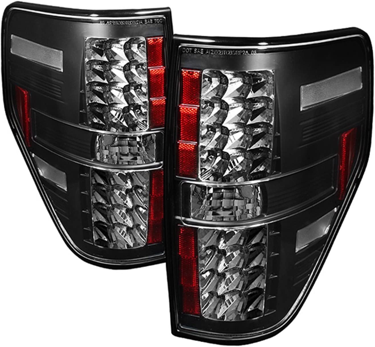 Spyder 5008374 Ford F150 09-14 LED Tail Lights - Signal-LED ; Parking-LED ; Reverse-921(Not Included) - Black