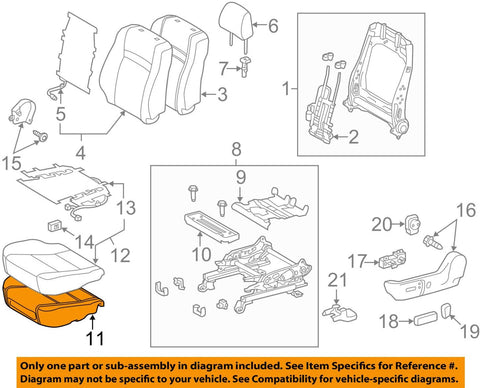 TOYOTA Genuine 71512-06361 Seat Cushion Pad