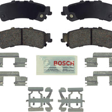 Bosch BE792H Blue Disc Brake Pad Set with Hardware for Select Cadillac, Chevrolet, and GMC Cars, Trucks, SUVs and Vans - REAR