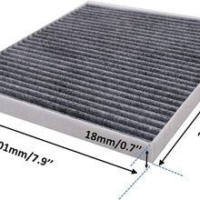 FUN-DRIVING Macrofiber Cabin Air Filter,Microfilter,Long-Fiber,Replacement for 64119237554/64119237555