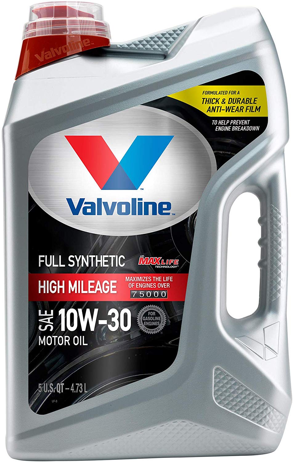 Valvoline Full Synthetic High Mileage with MaxLife Technology SAE 10W-30 Motor Oil 5 QT