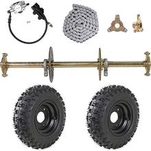 WPHMOTO 1" x 32" Live Axle Kit with 13x5.00-6 Wheels Tires Rim and Chain Sprocket Brake Master Cylinder for Go Kart Quad Trike Golf Carts