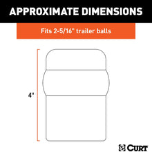 CURT 21811 Black Rubber Trailer Hitch Ball Cover, 2-5/16-Inch Diameter