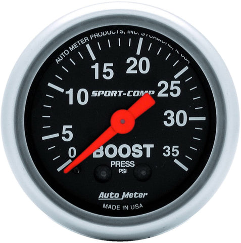 Auto Meter 3304 Sport-Comp Mechanical Boost Gauge