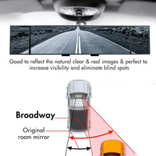 MIAOKE Rear View Mirror, 15-inch Clip on Rearview Mirrors, Wide Angle Curved Rearview Mirror, Interior Blind Spot Mirrors for Car