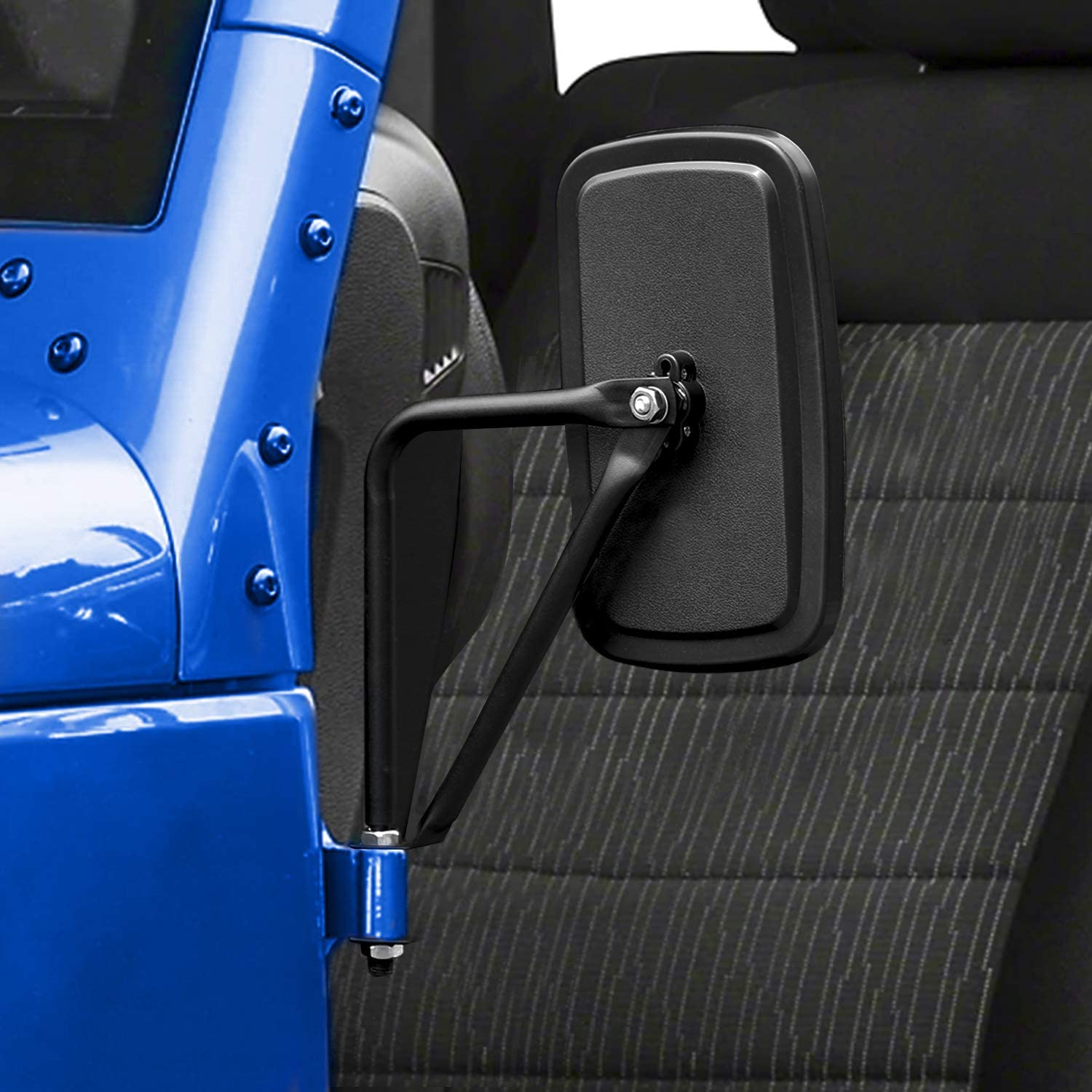 SEVENS Shake-proof Door Off Mirrors for 2007-2020 Jeep Wrangler JK, JL & JT Quick Release Side View Mirrors