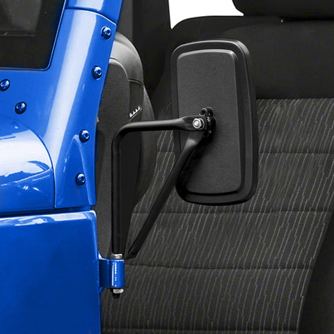 SEVENS Shake-proof Door Off Mirrors for 2007-2020 Jeep Wrangler JK, JL & JT Quick Release Side View Mirrors