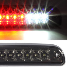 Partsam Red/White 12 LED Smoke Lens Chrome Housing Tail High Mount 3rd Third Brake Light Cargo Lamp Waterproof Replacement for Ford F-250 F-350 F-450 F-550 Super Duty 1999-2016 /Ford Ranger 1993-2011