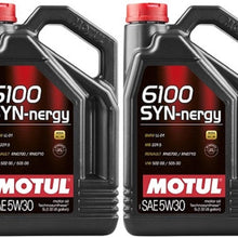 Motul 107972 Set of 2 6100 SYN-nergy 5W-30 Motor Oil 5-Liter Bottles