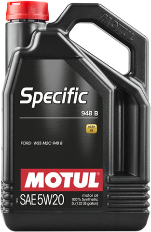 Motul 106352 Specific 948 B 5W-20 Synthetic Motor Oil, 5 Liter, 128. Fluid_Ounces, 1 Gallon, 1 Pack