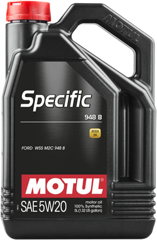 Motul 106352 Specific 948 B 5W-20 Synthetic Motor Oil, 5 Liter, 128. Fluid_Ounces