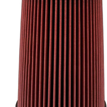 Airaid 700-499 Universal Clamp-On Air Filter: Round Tapered; 6 in (152 mm) Flange ID; 12 in (305 mm) Height; 9 in (229 mm) Base; 6.844 in (174 mm) Top