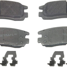 Wagner ThermoQuiet MX814 Semi-Metallic Disc Pad Set With Installation Hardware, Rear