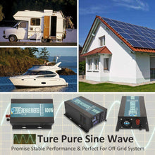 WZRELB Backup Power Off Grid Pure Sine Wave Inverter 800W 24Vdc to 120Vac 60Hz USA Outlets Power Converter, (RBP80024B1)