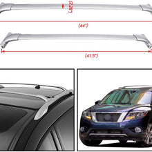 JDMSPEED New Pair Silver Aluminum Roof Rack Top Cross Bar Rail Replacement for Nissan Pathfinder 2013-2019