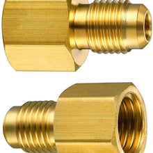 Iinger Brass Refrigeration Box Adapter is Suitable Fit for R12 Assembly Adapter 1/2 Acme Air Conditioner Connector Nut