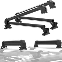 CAR DRESS Universal Car Ski Snowboard Roof Racks, 2 PCS Deluxe Ski Roof Rack Carriers Snowboard Top Holder, Lockable Fit Most Vehicles Equipped Crossbars