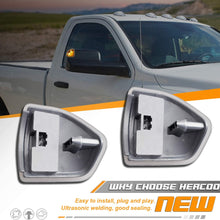 HERCOO LED Side Mirror Turn Signal Light Left and Right Lamps Clear Cover Lens for 68302828AA 68302829AA Compatible with 2010-2018 Dodge Ram 1500 2500 3500 4500 5500, Pack of 2