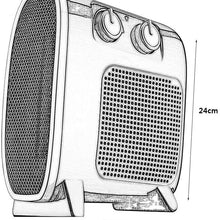 Zyyqt Electric Fan Heater Ceramic Heat Technology Portable Heaters with Adjustable Thermostat Oscillation Tip-Over Overheat Protection,for Office Bedroom Desk Garage Car Camp Tent (Color : B)