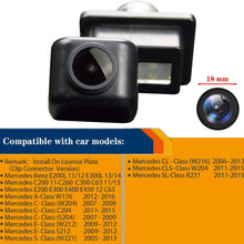 HD 1280x720p Reversing Camera Integrated in Number Plate Light License Rear View Backup Camera Waterproof Night Vision for Mercedes Benz A Class W176 / C Class W204 / E Class W212 W207 C207