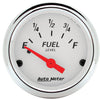 AUTO METER 1315 Arctic White Fuel Level Gauge