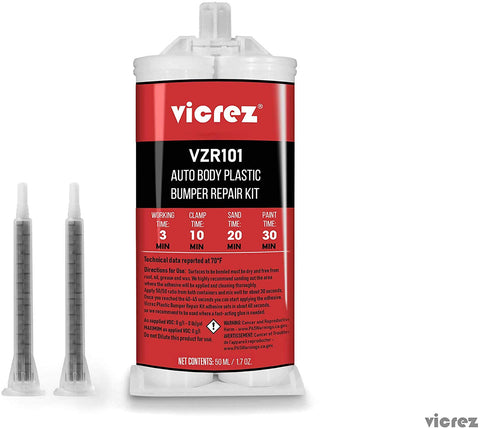 Vicrez vzr101 Auto Body Plastic Bumper Repair Kit 1.7 oz/ 50 ml