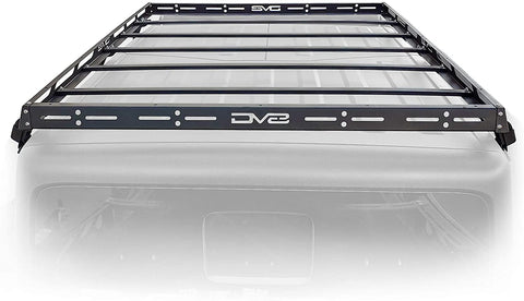 DV8 Offroad | Lightweight Roof Rack | Compatible with 2007+ Jeep Wrangler & 2018+ Jeep Gladiator | Maximum Storage | No Drill Install | Black Finish