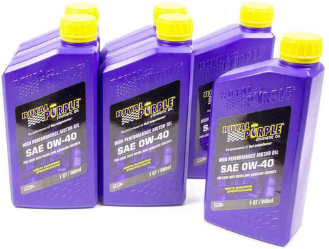 Royal Purple 06484 Motor Oil - 0W40 - Synthetic - 1 qt - Set of 6