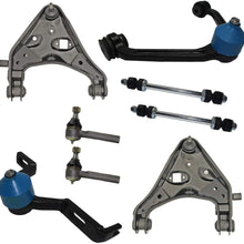 Detroit Axle - 8pc Front Upper & Lower Control Arms w/Ball Joints, Outer Tie Rods, Sway Bars for 1995-2001 Ford Explorer - [1997-2001 Mountaineer] - 98-11 Ranger [2 Piece Design w/Torsion Bar Sus.]