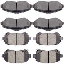 SCITOO Ceramic Discs Brake Pads Kits, 8pcs Disc Brakes Pads Set fit for 2008-2012 Chrysler Town Country,2008-2011 Dodge Grand Caravan,2009-2012 Dodge Journey,2012 Ram C/V,Volkswagen Routan