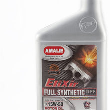 Amalie (75736-56) Elixir 15W-50 Full Synthetic Motor Oil - 1 Quart Bottle