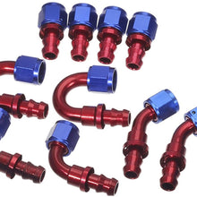 20 Ft 8AN AN 8 Push Lock Oil Gas Fuel Hose + 10pcs AN 8 Hose Fitting Kit