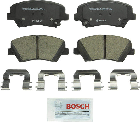 Bosch BC1595 QuietCast Premium Ceramic Disc Brake Pad Set For 2012-2015 Hyundai Veloster; Front