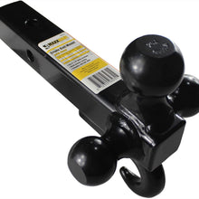 MAXXHAUL Black 70270 Hollow Shaft Triple Ball Mount