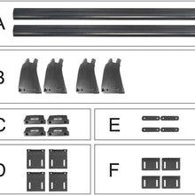 Hooke Road Truck Bed Bike Rack Crossbar Rail Kayaks Load Cargo Carrier Compatible with Toyota Tacoma 2005-2021 2 and 3 Gen