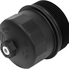 X AUTOHAUX Black Oil Filter Cap Cover 11427521353 Replacement for BMW E60 E63 E64 E65 E66 E53 E70 X5