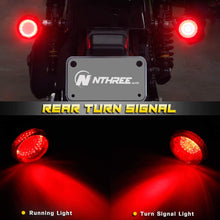 NTHREEAUTO 1157 Front Rear LED Turn Signals, 2Inch Bullet Rear Brake Light with Smoked Lens Cover Compatible with Harley Sportster Street Glide Road King Softail Driving Lights 2020