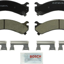 Bosch BC909 QuietCast Premium Ceramic Disc Brake Pad Set For Select Chevrolet Silverado 3500, 3500 Classic, 3500 HD; GMC Sierra 3500, 3500 Classic, 3500 HD + More; Rear