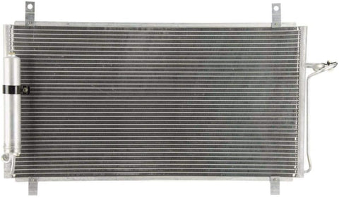 VioletLisa All Aluminum Air Condition Condenser 1 Row Compatible with 2003-2009 350Z 3.5L V6 Without Oil Cooler