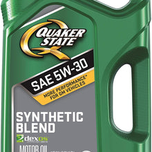 Quaker State 550044942-3PK Synthetic Blend 5W-30 Motor Oil (SN/GF-5 dexos 1), 5 Quart, 3 Pack