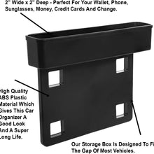 Lebogner Between Car Seat Gap Filler Organizer, 2 Pack Side Of Center Console Storage Box For Money, CellPhone, Coins and Keys, Multifunction Crevice Pocket Caddy Catcher, Vehicle Interior Accessories