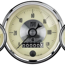 Auto Meter 2002 Antique Ivory Prestige Wheel Odometer Gauge - 5 Piece