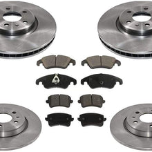 Front Rear Brake Rotors Brake Pads for Audi Q5 2.0L Turbo 2013-2017