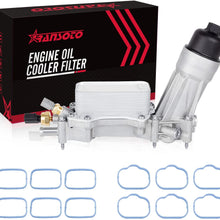 Aluminum Engine Oil Cooler And Oil Filter Housing Compatible with 2011-2016 Chrysler 200 300, Dodge Charger, Grand Cherokee, Wrangler, Ram ProMaster 3.6L V6 | 926-876, 5184304AE, 68105583AF