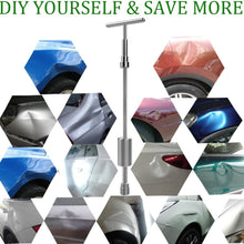 Qiilu Car Dent Repair Tools Dent Lifter Paintless Removal Kit Puller Grip PRO Slide Hammer T-Bar Tool + 18pcs Glue Puller Tabs for Vehicle SUV Car Auto Body Hail Damage Remover